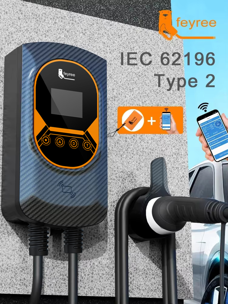 feyree EV Charger 7.6KW EV Wallbox Type 2 EV Charging Station 7.6KW Type2 EV Charger
