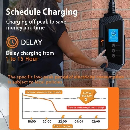 feyree GB/T EV Charger Portable 7KW 32A 1Phase Charger 5M Cable with CEE Plug for Electric Vehicle Car Charger EVSE Charging Box