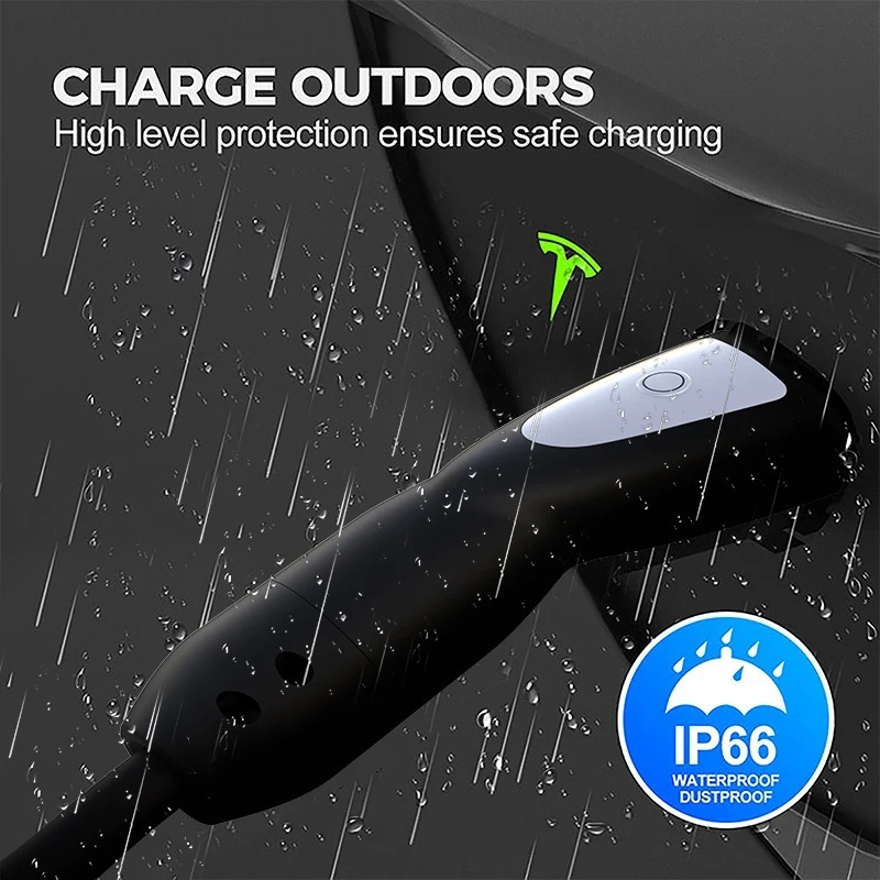 feyree Portable EV Charger 3.5KW Charging Station 16A Adjustable Current Fast Charging with NACS Plug Compatible for Tesla Cars-feyree