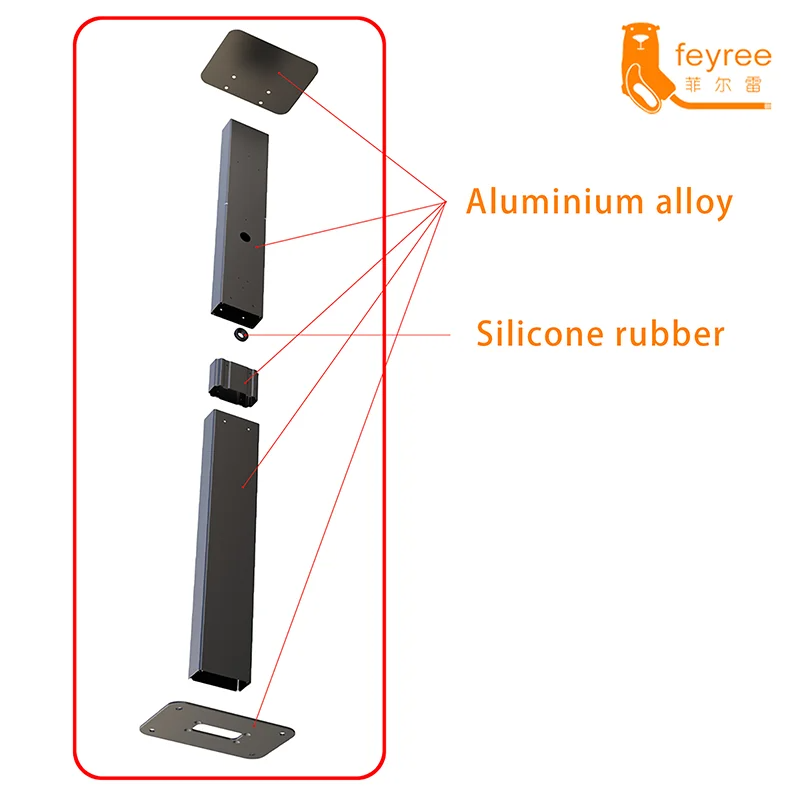 Feyree Electric Vehicle Charging Station Pile Post Upright Post Wall Mounted for Wallbox Type1 Type2 Charger