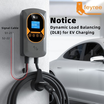 Feyree NACS Smart EV Wallbox Charger 12kW 50A Single Phase Dynamic Load Balancing APP Control Charging Log EV Charging Station