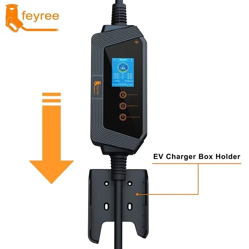 feyree Type2 11KW  Portable EV Charger 11KW 16A 3P Car Charger Wi-Fi APP Control EVSE Charging Box CEE Plug for Electric Vehicle