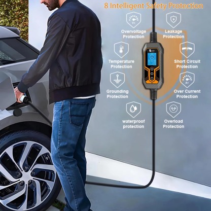feyree GB/T 11KW 16A 3Phase Portable EV Charger Smart APP WIFI Version 5m Cable Gift Bag for Electric Vehicle Charging Station