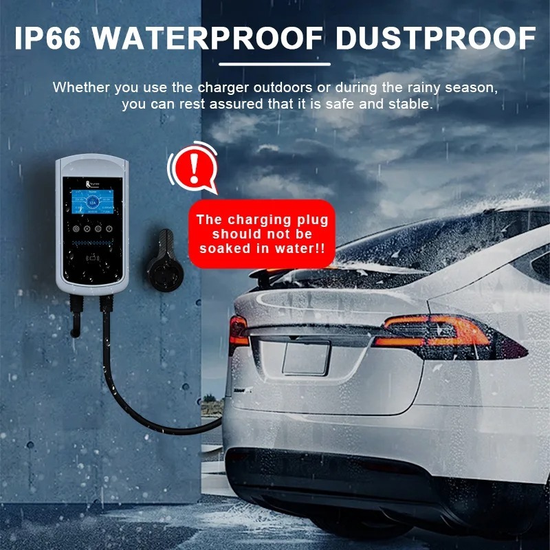 feyree GB/T EV Charging Station 7.6KW 11KW 22KW With APP Control 4.3″ Screen-feyree