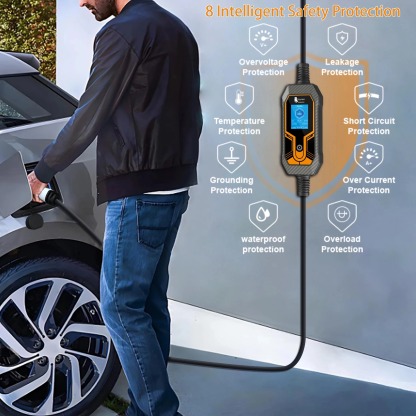 feyree 7KW EV Portable Charger 32A 7KW Type2 5M Cable EVSE Charging Box Car Charger CEE Plug for Electric Vehicle