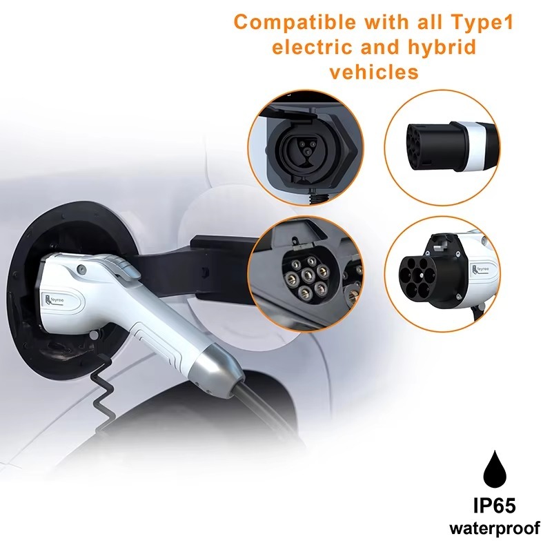 Universal GB/T EV adapter cable connecting GB/T stations to all compatible electric and hybrid vehicle ports.