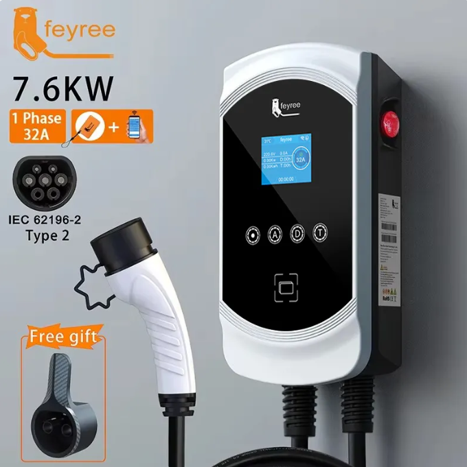 feyree Gemini Series Smart EVSE: Type 2 Wallbox (7.6kW / 11kW / 22kW)