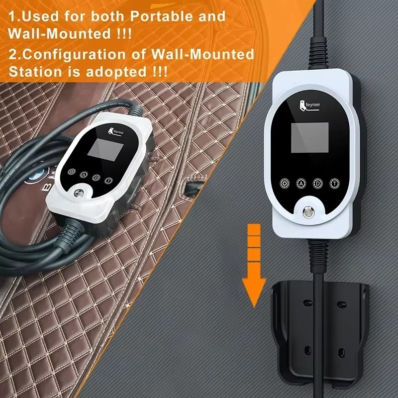 feyree GB/T EV Portable Charger 11KW 16A 3Phase With APP Control