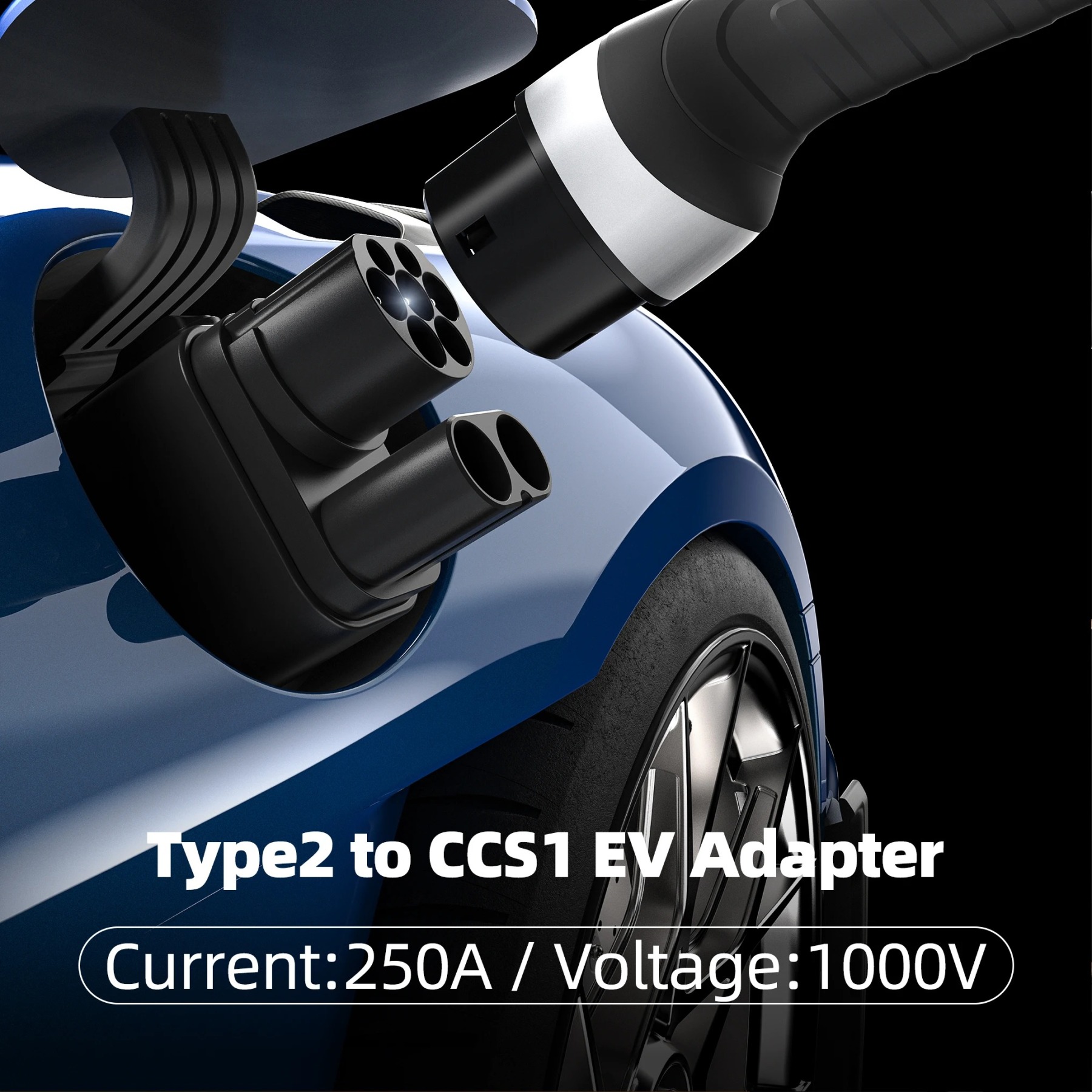 feyree CCS2 to CCS1 Adapter DC Fast EV Charging Adapter