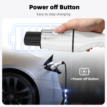 feyree Type 2 to NACS EV Charger Adapter 32A 7kW 1 Phase AC Charging Cable Connector for Tesla Electric Car Home Charging