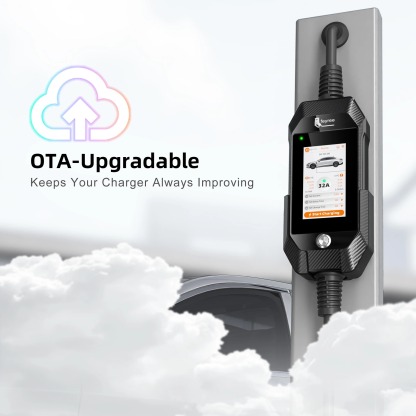 feyree GB/T EV Charger 7kW 32A 1P Touch Screen 4.3inch Smart WIFI APP Control EVSE Portable Charging Box forElectric Car Charger