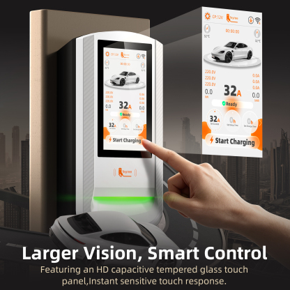 Feyree GBT EV Charger 7 Inch Touch Screen Password Lock with Charging History and OTA Upgrade Smart Home Charging Station