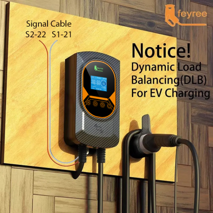 Feyree EV Charger Type2 Cable 32A 7.6KW Dynamic Load Blancing EVSE Wallbox APP Function Charging Station Electric Car