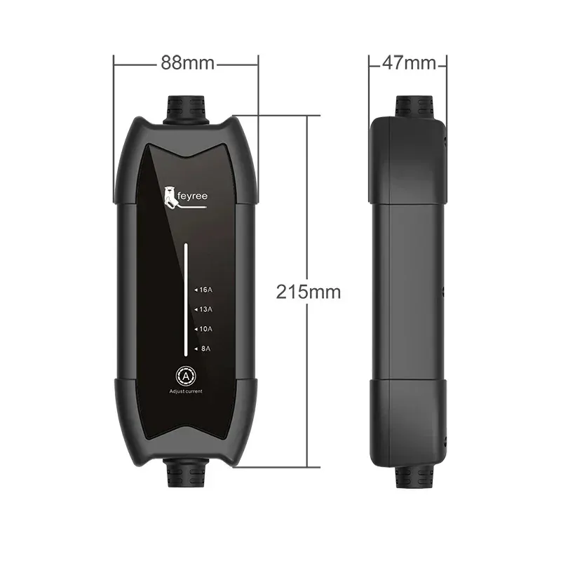 feyree EV Portable Charger Type2 / GB/T Plug Connector 16A 1Phase 3.5KW Type1 5m Wallbox Charging Station for Electric Vehicle-feyree
