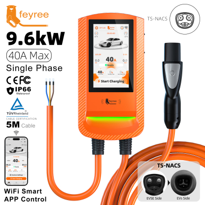 feyree NACS Wallbox EV Charger Smart APP Control Charging History Record OTA Upgrade Safety Exclusive Home Charging Station