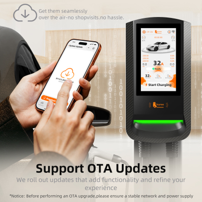 feyree GBT EV Wallbox RFID Card&Smart APP Control 7Inch Touch Screen OTA Upgrade Charging Log Home Charging Station for EV cars