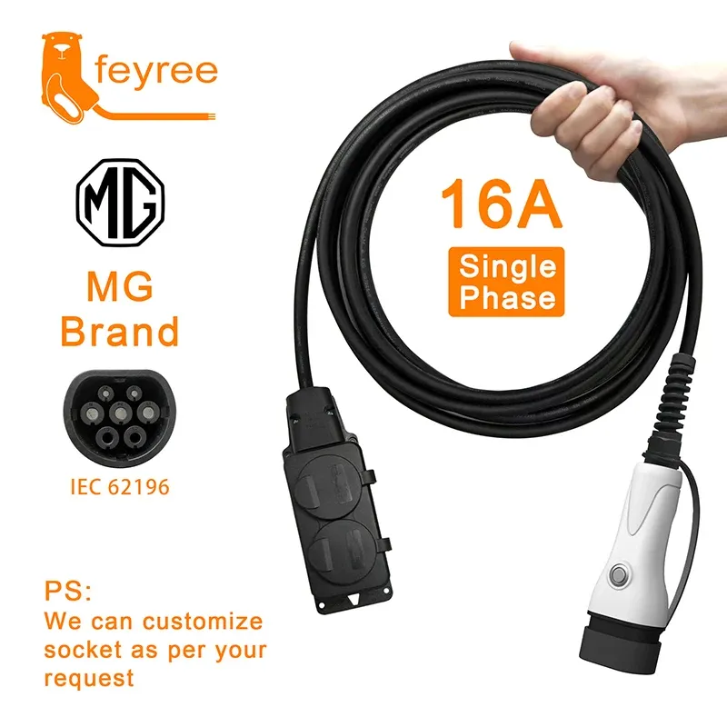 feyree V2L Cable Electric Car Side Discharge Plug with EU Socket