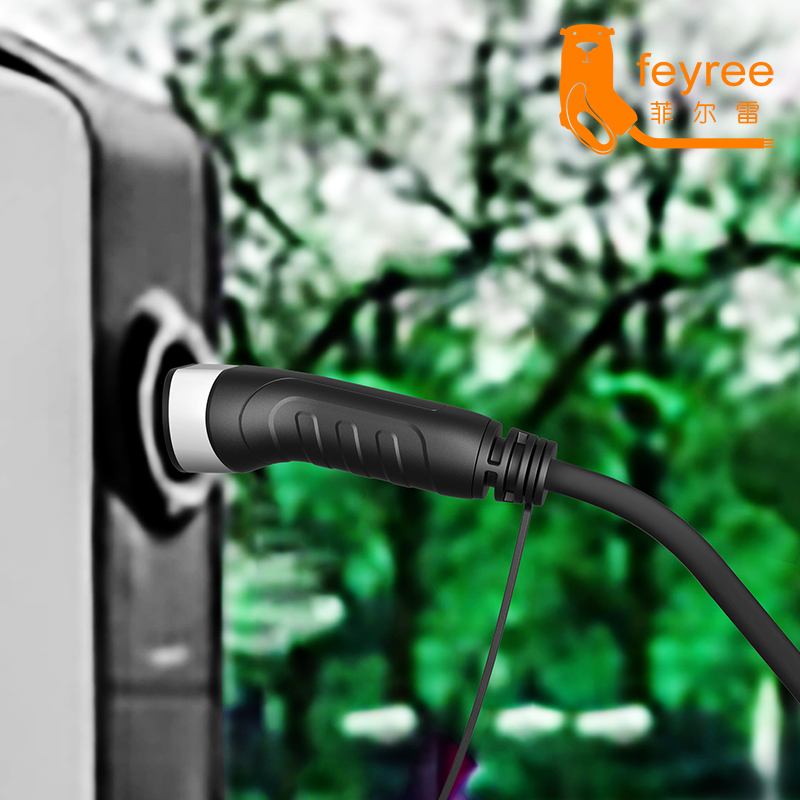 feyree EV Charger Type2 Male Plug for Power Supply Side 16A 32A 1 Phase IEC62196-2 Adapter 11KW 22KW Three Phase Electric Car-feyree