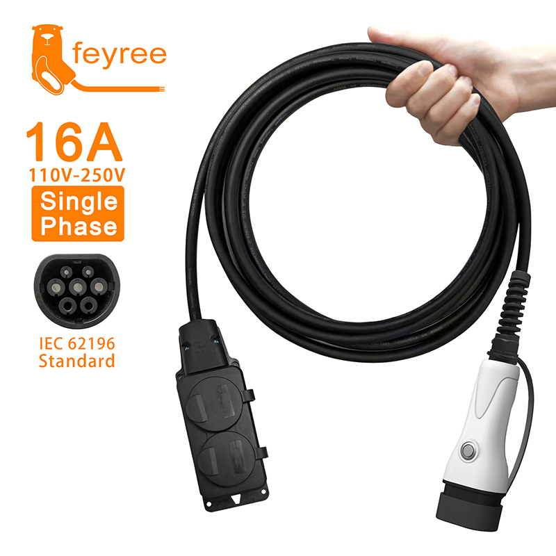 feyree V2L Cable Electric Car Side Discharge Plug with EU Socket