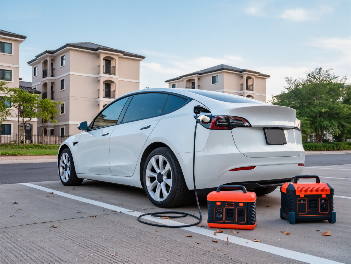 charge with protable generator