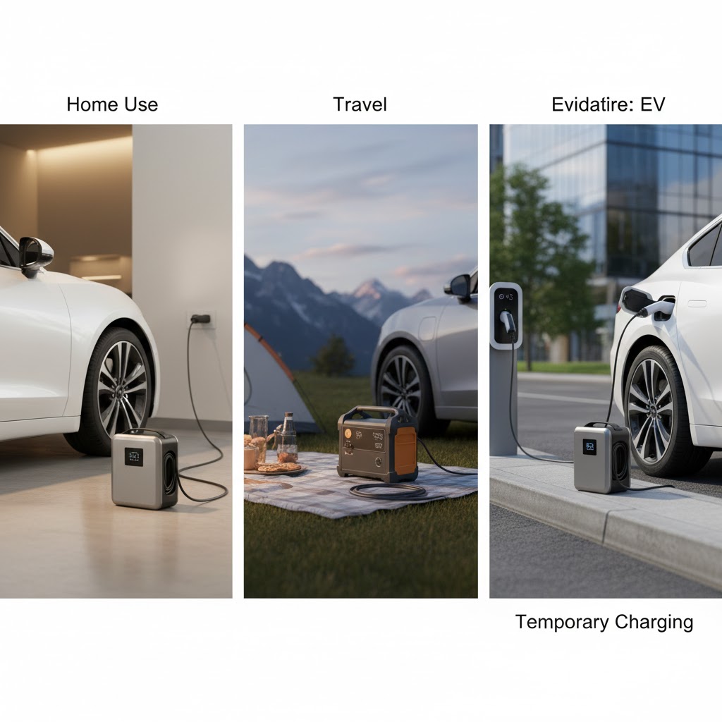 Reliable wallbox EV home charger with integrated cable providing fast, safe charging for electric vehicles in modern garages.