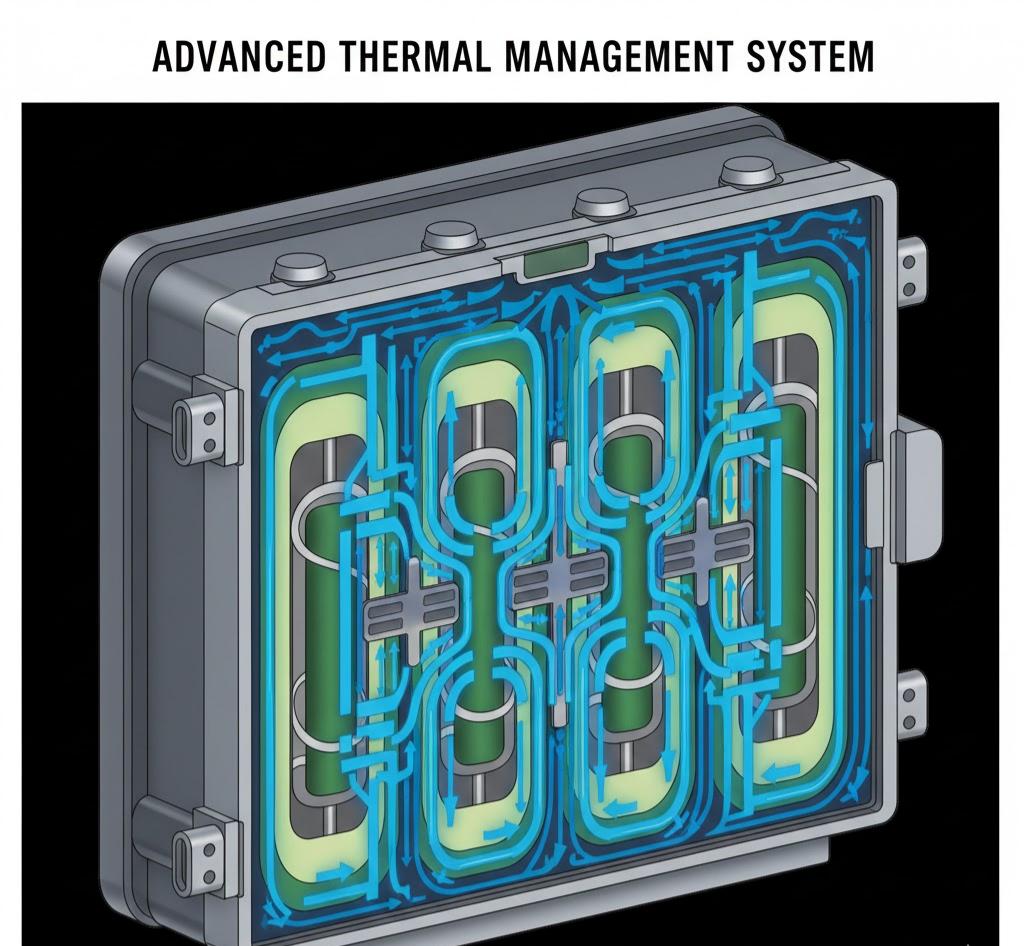High-performance 21mm NCA and 46mm LFP battery cells ensuring rapid charging compatibility, superior safety, and extended EV range.