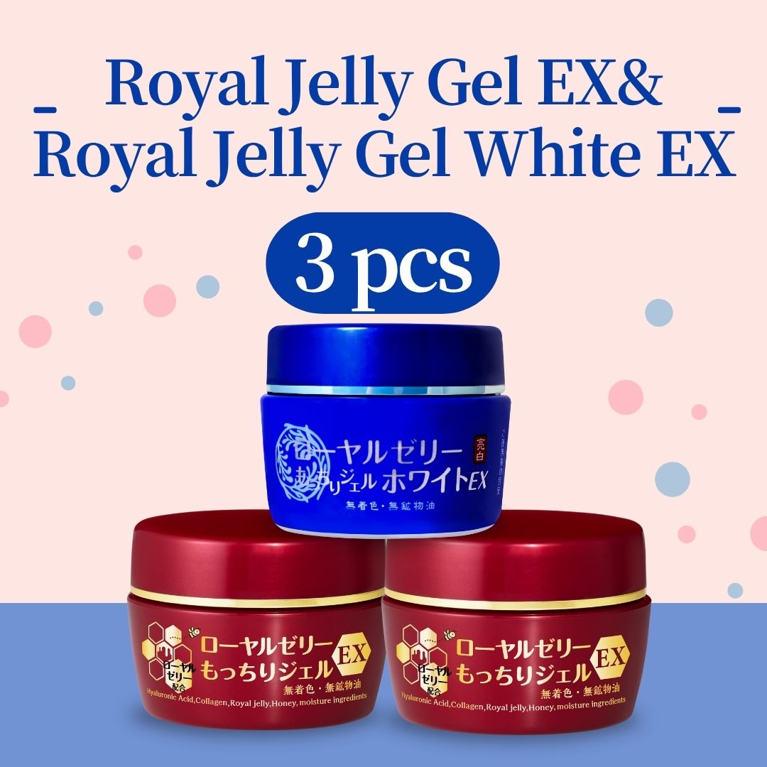 Royal Jelly Gel EX(2 pcs) & Royal Jelly Gel White EX (1 pcs)