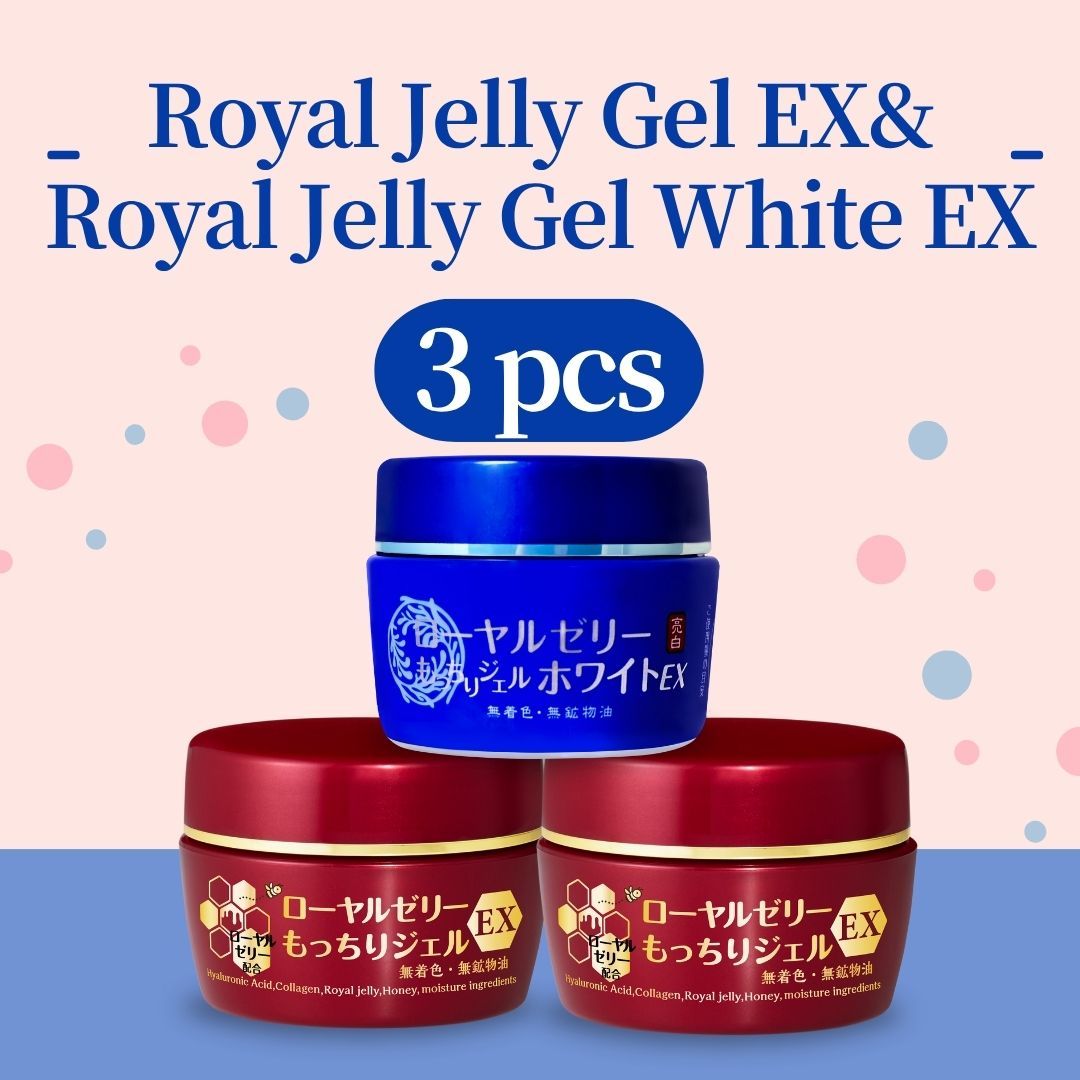 Royal Jelly Gel EX(2 pcs) & Royal Jelly Gel White EX (1 pcs)