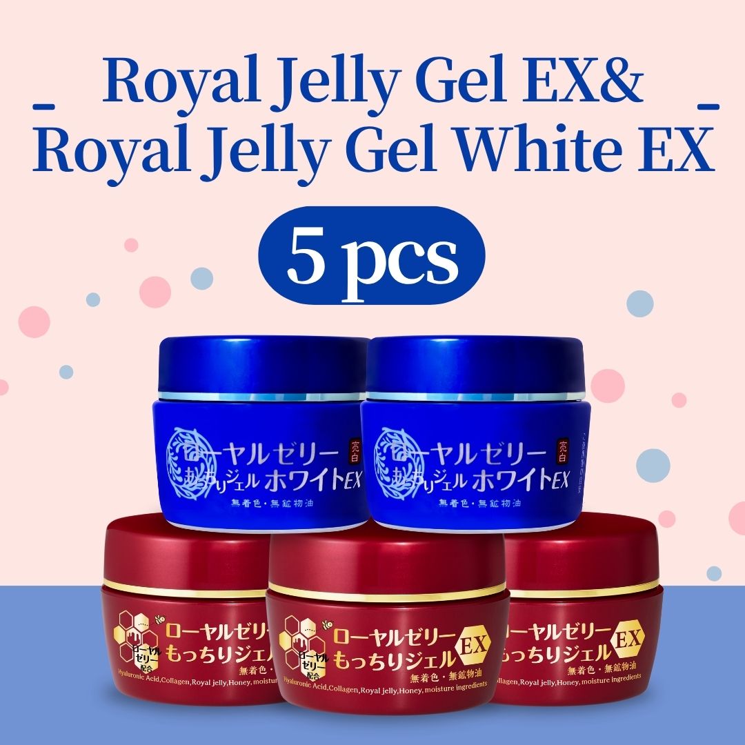 Royal Jelly Gel EX(3 pcs) & Royal Jelly Gel White EX (2 pcs)