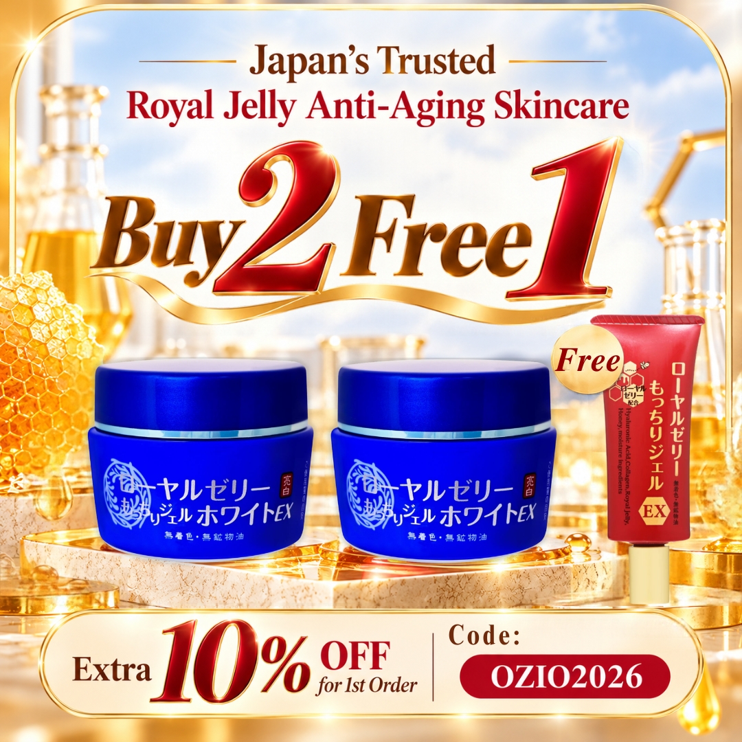 【First Order Bundle】 OZIO Royal Jelly Gel White Ex BUY 2 FREE 1（2 OZIO Royal Jelly Gel White EX + 1 OZIO Royal Jelly Gel EX MINI 20g）