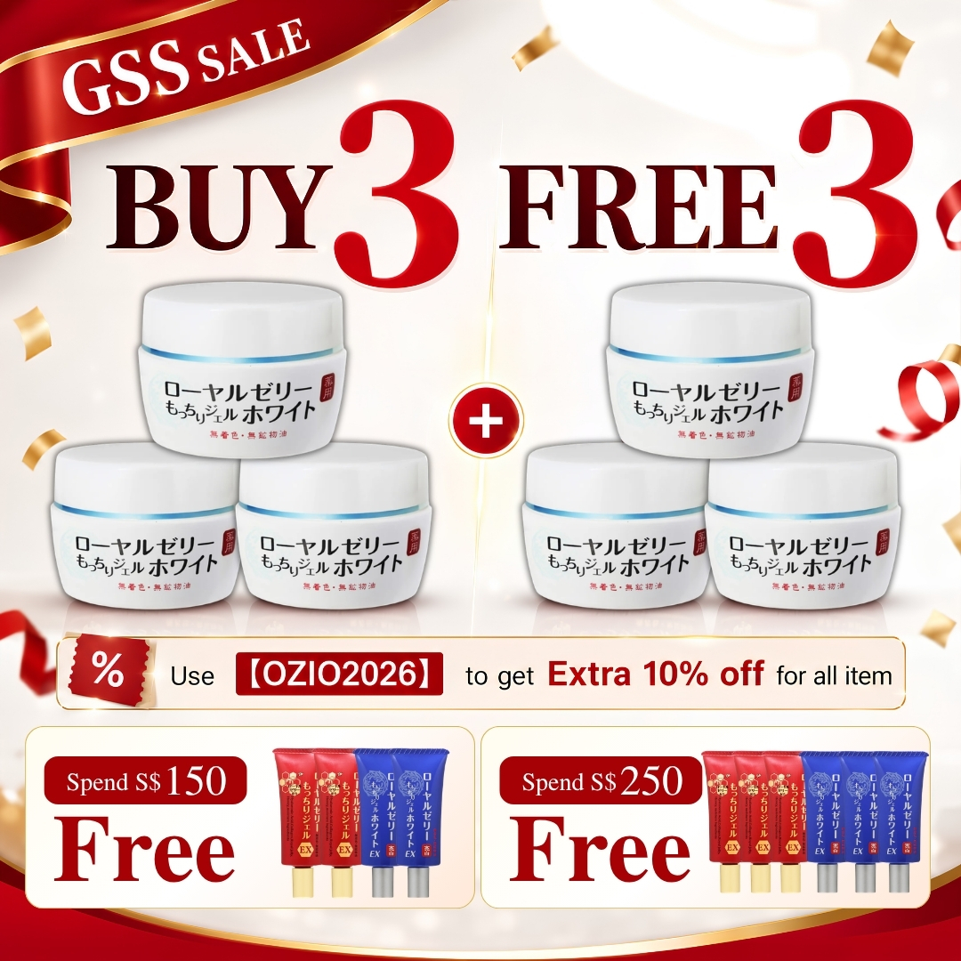 【GSS Sale】 OZIO Royal Jelly Gel White BUY 3 FREE 3