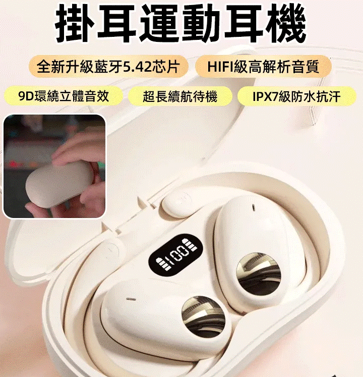 180°旋轉開放式藍牙耳機