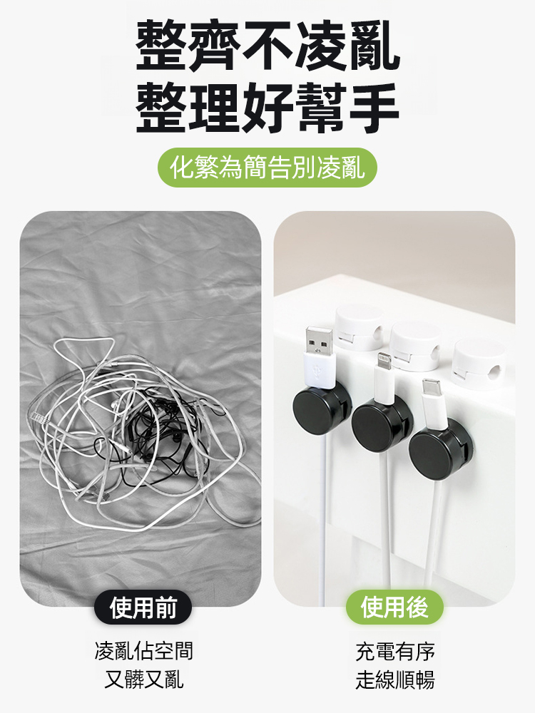 磁吸式旋轉理線器