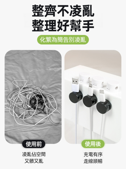 磁吸式旋轉理線器