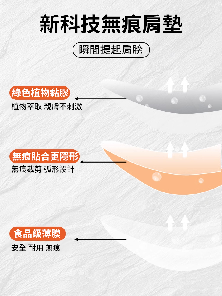 【視覺顯瘦十公斤】溜肩圓肩必備親膚隱形墊肩