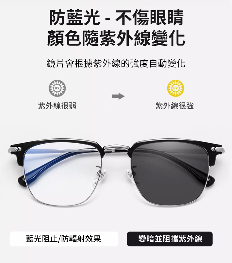 潮流時尚顯年輕半框老花眼鏡