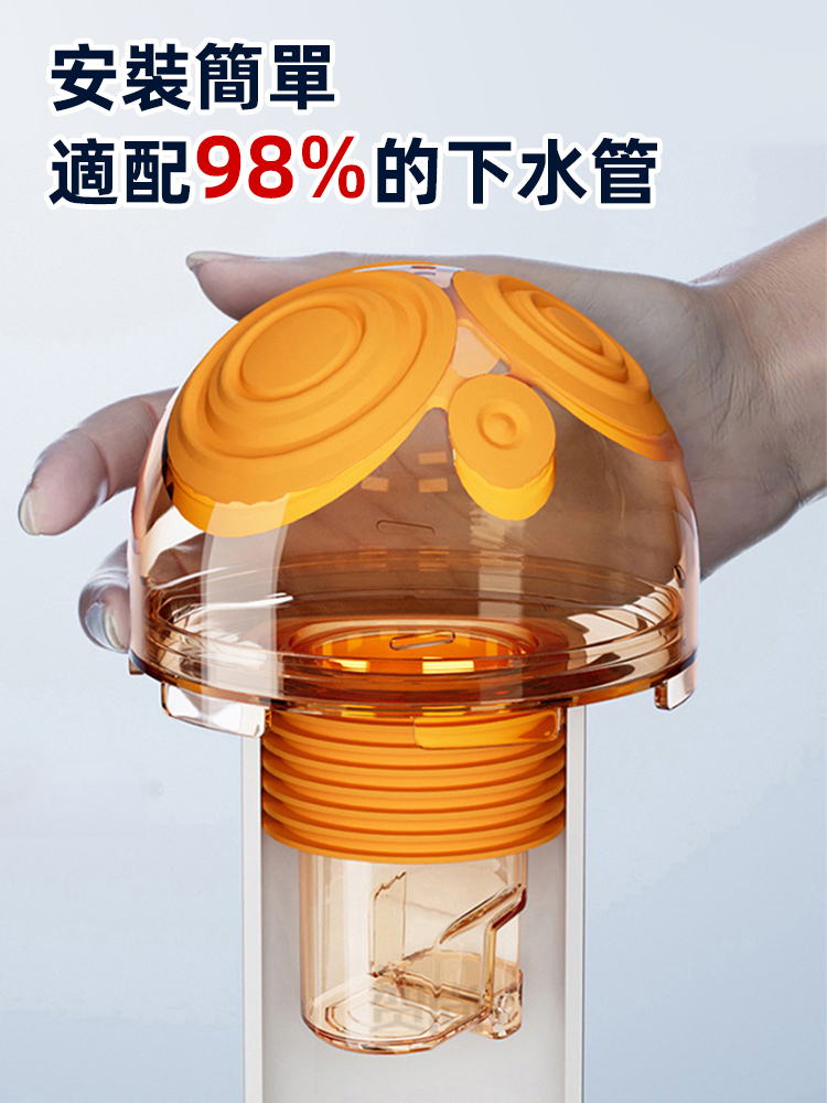 防臭防溢水專用三頭通地漏接頭