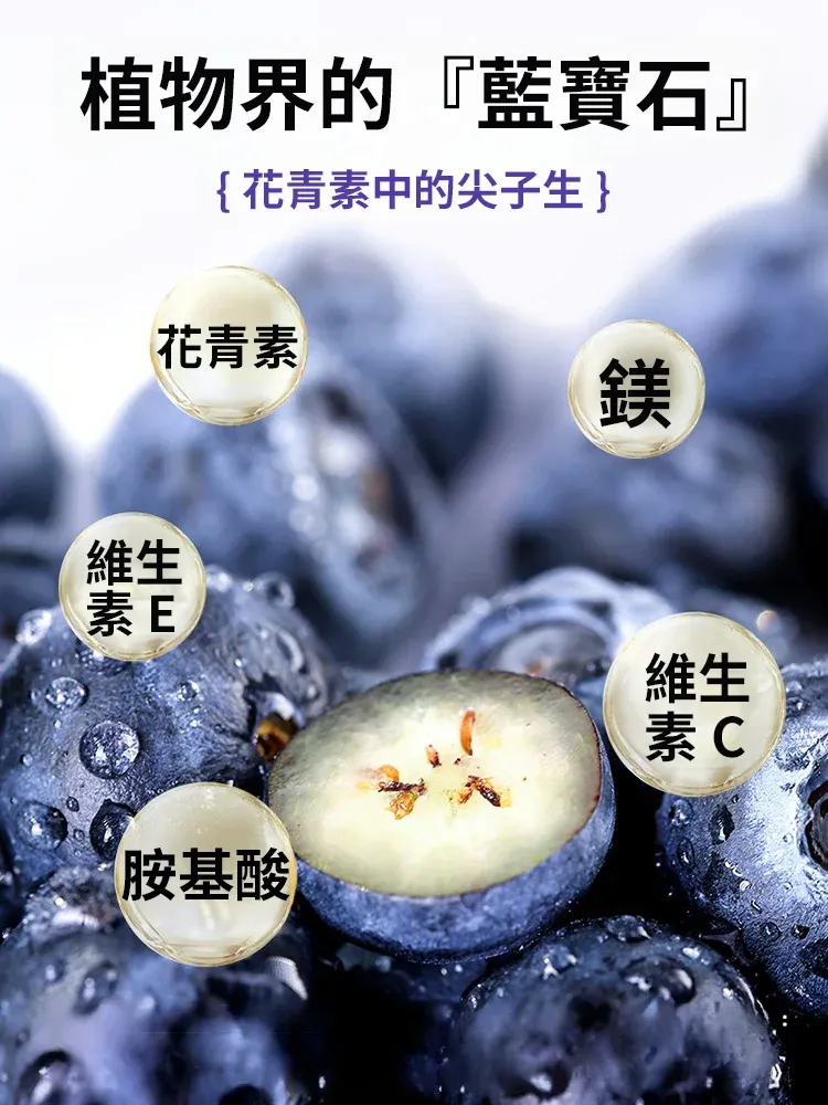 黑加侖藍莓葉黃素酯片葉