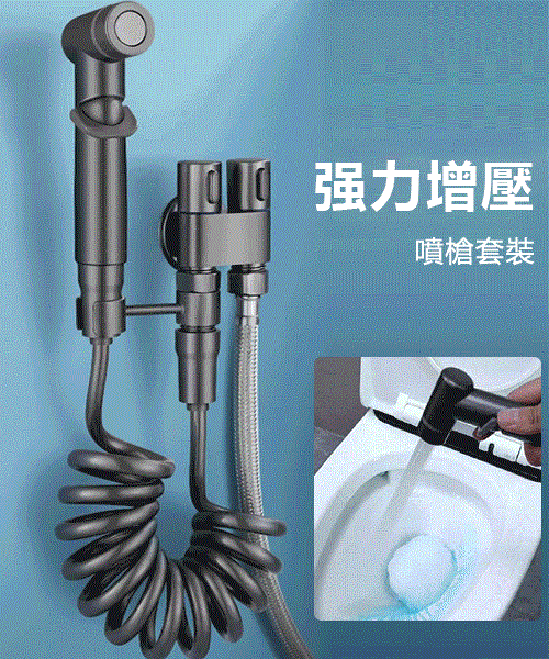 馬桶伴侶一進二出高壓噴槍