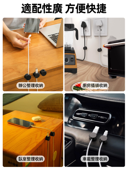 磁吸式旋轉理線器
