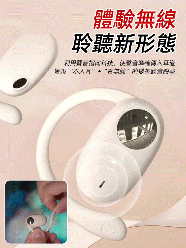 180°旋轉開放式藍牙耳機
