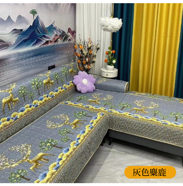 四季通用萊卡棉防滑沙發墊