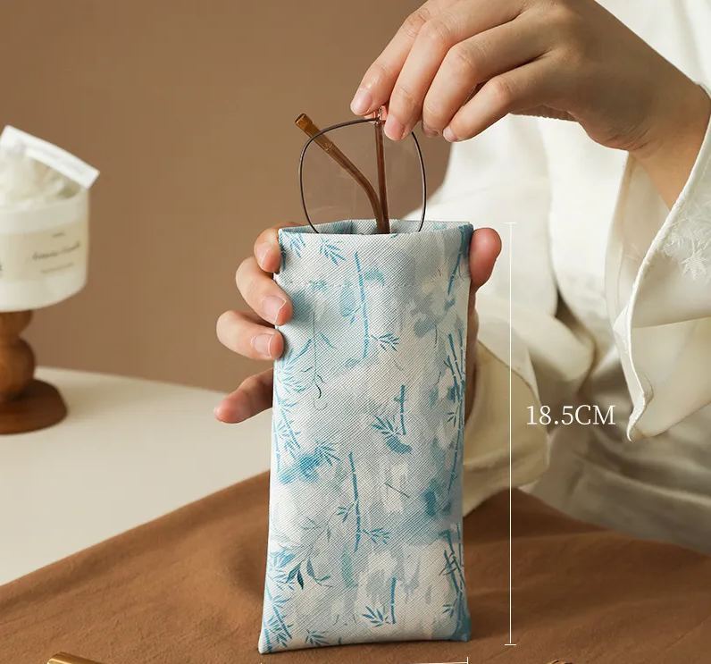 印花彈片眼鏡收納包