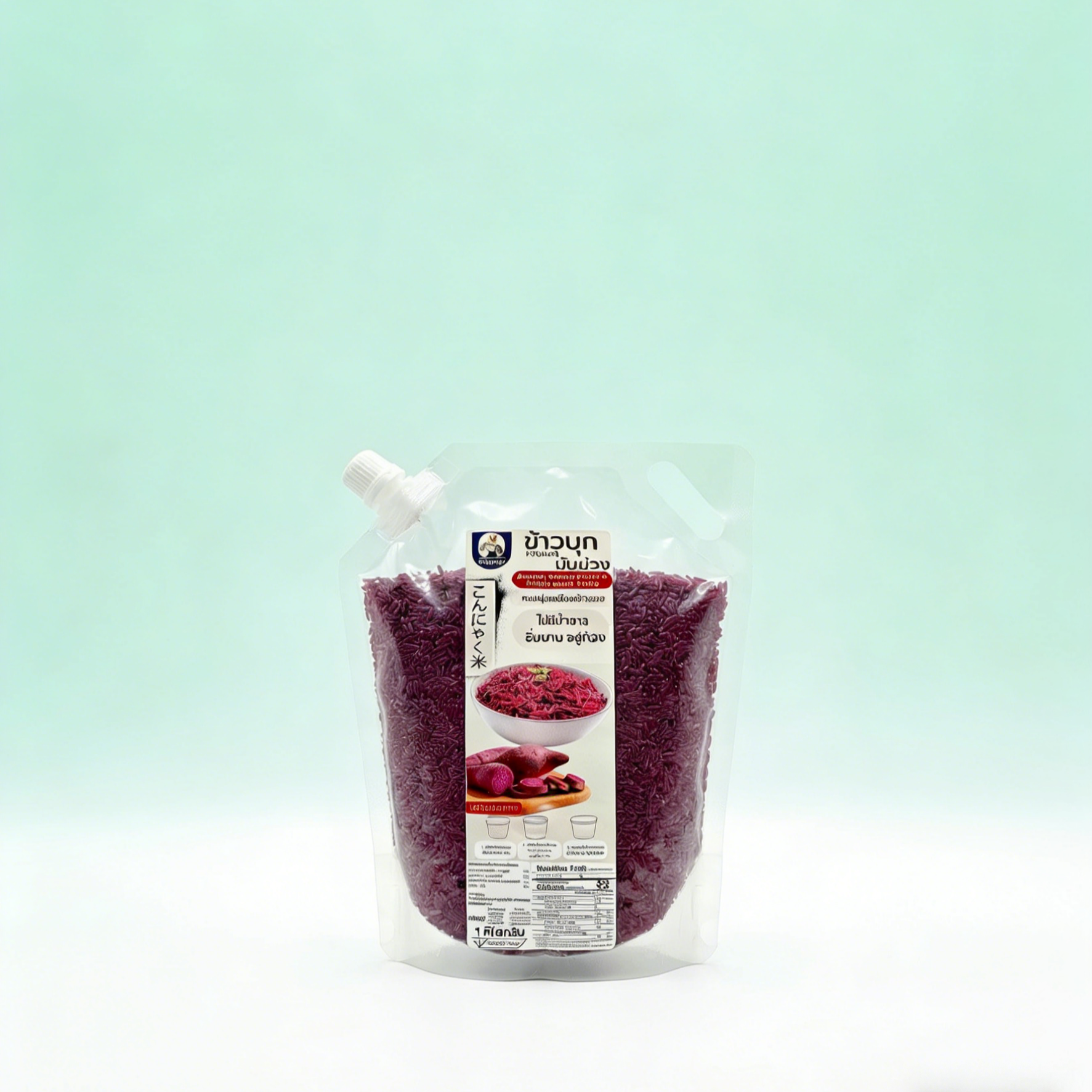 ข้าวบุกผสมงาดำ บรรจุสุญญากาศ | แคลอรี่ต่ำเพียง 33 kcal | นุ่มหนึบ อร่อย อิ่มนาน เหมาะสำหรับคนคุมน้ำหนักและรักสุขภาพ