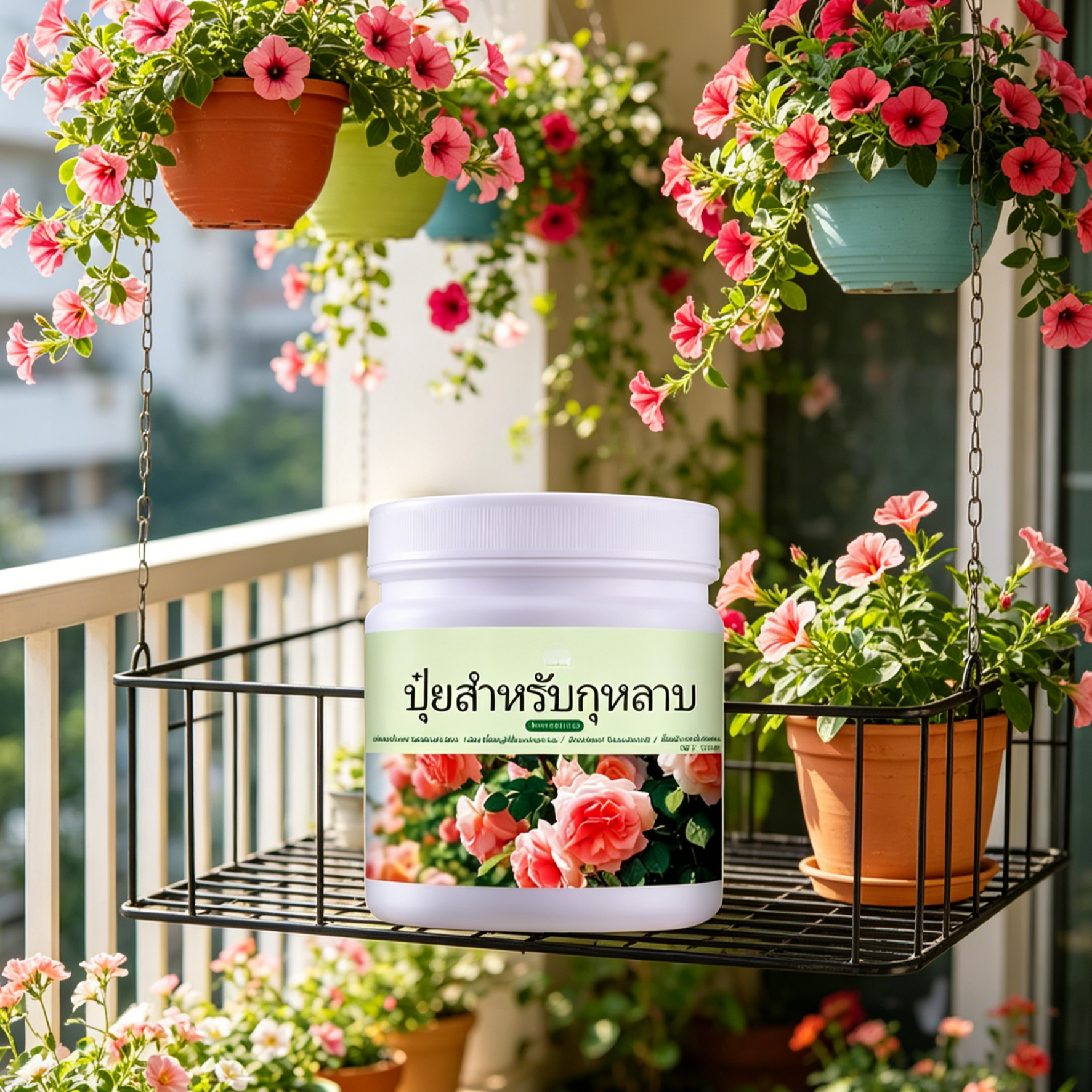 ปุ๋ยเร่งดอก สูตรเข้มข้น บำรุงดอกใหญ่ สีสด ขั้วเหนียว สำหรับกุหลาบ กล้วยไม้ และไม้ดอกทุกชนิด