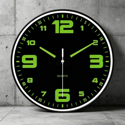 นาฬิกาแขวนผนัง 8 นิ้ว รุ่นเงียบพิเศษ | มีพรายน้ำสว่างกลางคืน | ดีไซน์มินิมอล ไม่รบกวนการนอน