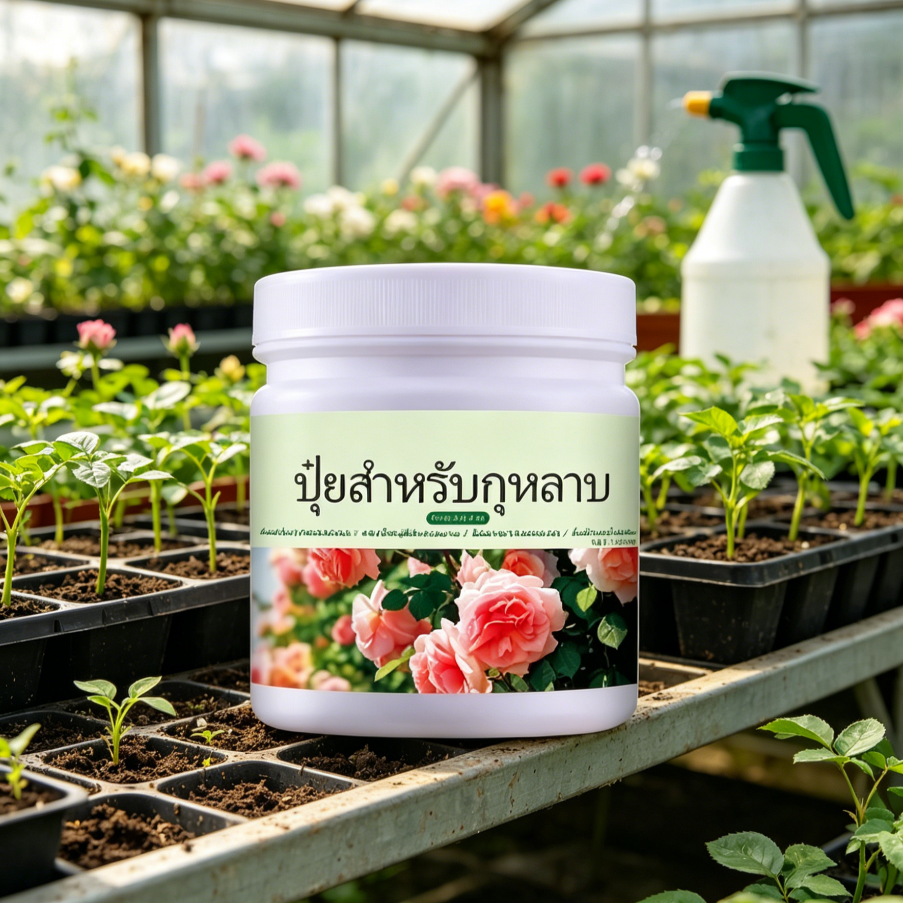 ปุ๋ยเร่งดอก สูตรเข้มข้น บำรุงดอกใหญ่ สีสด ขั้วเหนียว สำหรับกุหลาบ กล้วยไม้ และไม้ดอกทุกชนิด