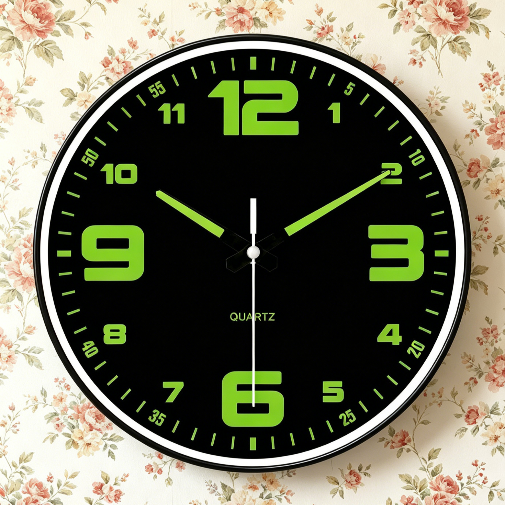 นาฬิกาแขวนผนัง 8 นิ้ว รุ่นเงียบพิเศษ | มีพรายน้ำสว่างกลางคืน | ดีไซน์มินิมอล ไม่รบกวนการนอน