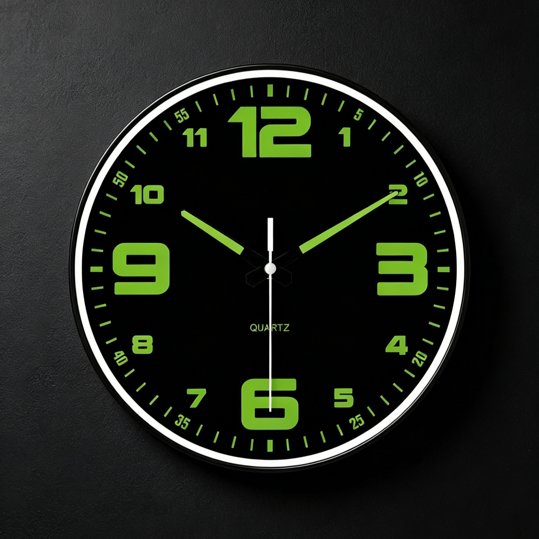 นาฬิกาแขวนผนัง 8 นิ้ว รุ่นเงียบพิเศษ | มีพรายน้ำสว่างกลางคืน | ดีไซน์มินิมอล ไม่รบกวนการนอน