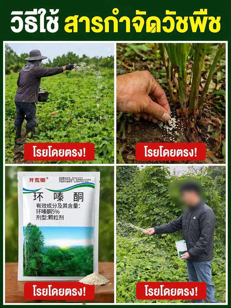 ยากำจัดวัชพืชแบบเม็ด | หญ้าตายยันรากแก้ว | ปลอดภัยต่อพืชปลูก